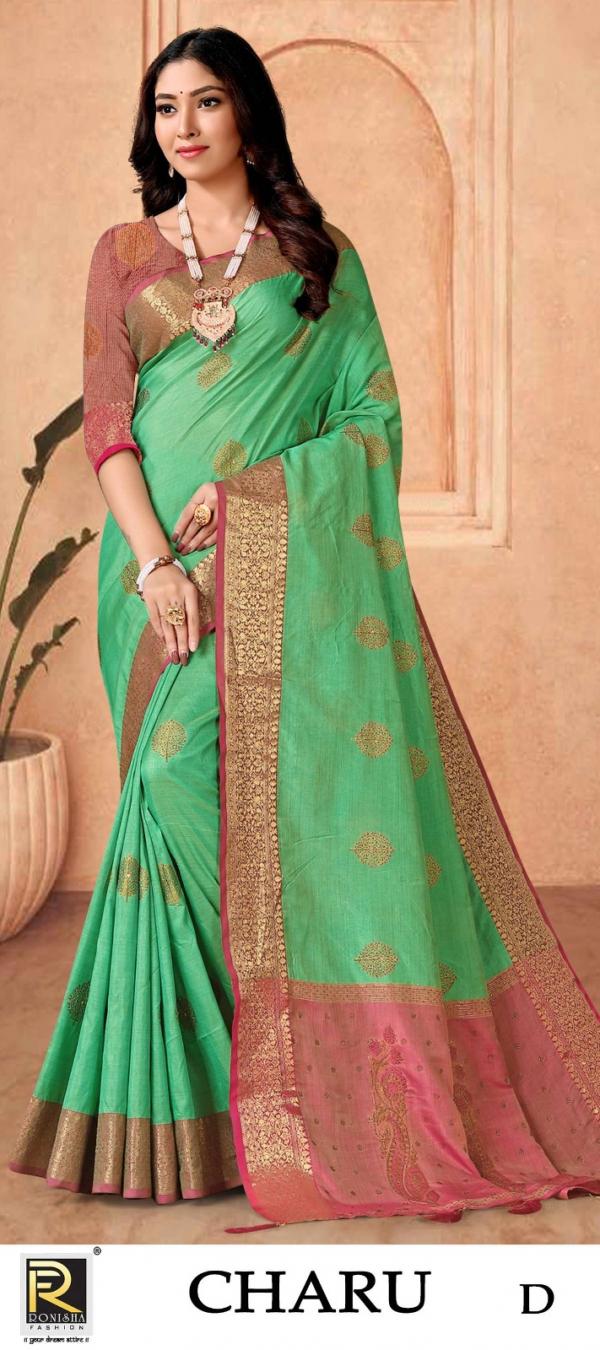 Ronisha Charu Letest Fancy Banarasi Silk Saree Collection